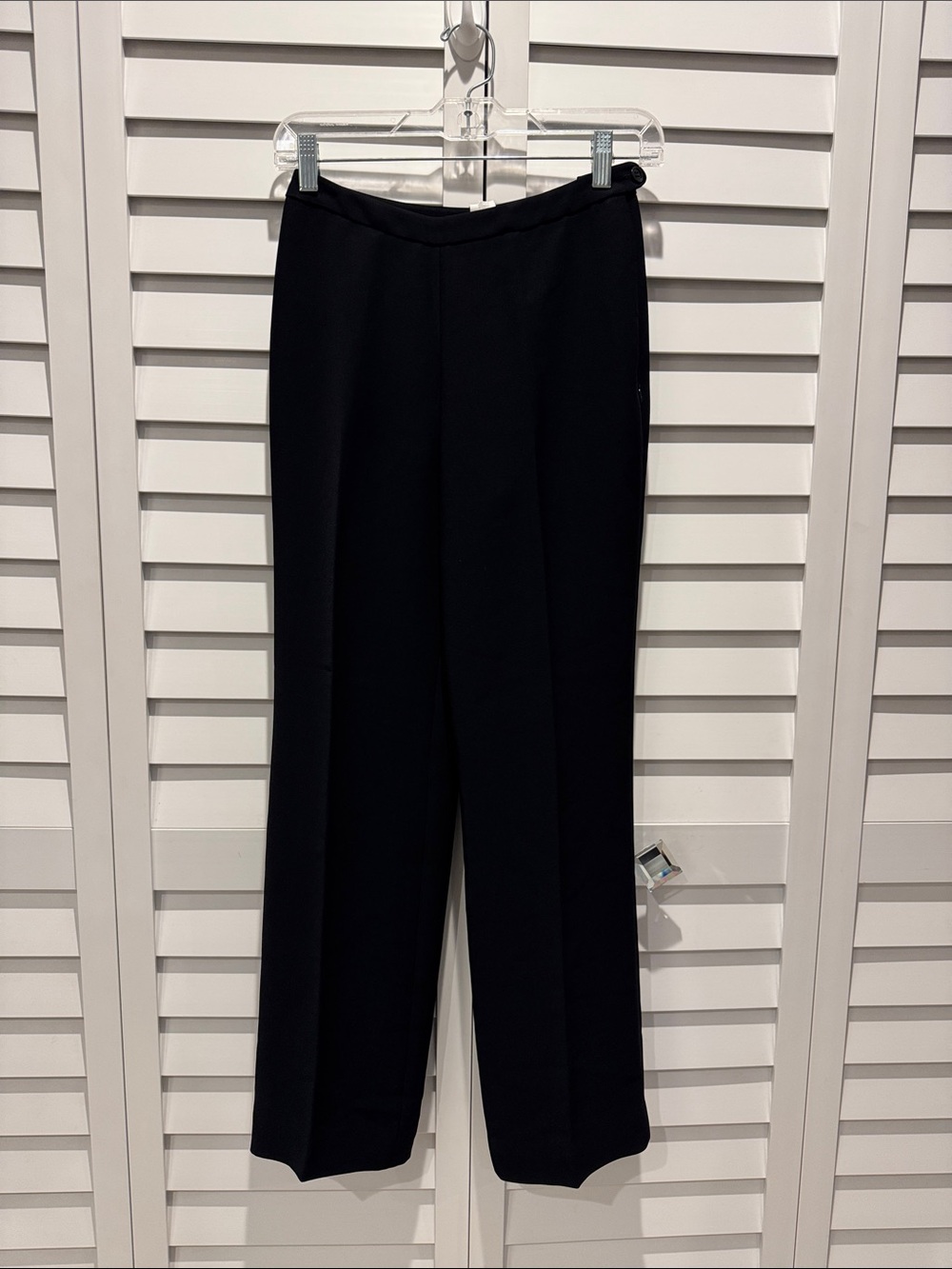 LOFT NWT Black lined Straight-Leg Dress Pants with side zipper.